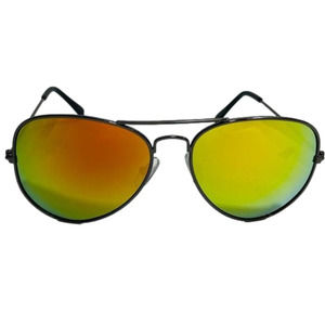 6014 | Black Frame/Gold Mirror Aviator Sunglasses